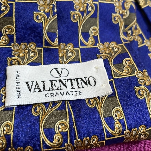 Valentino tie blue and gold - Picture 7 of 8